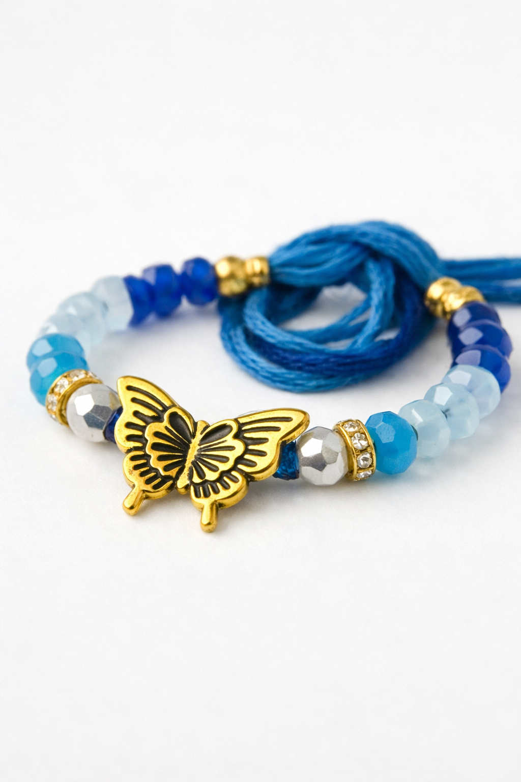 Butterfly Charm Beaded Rakhi