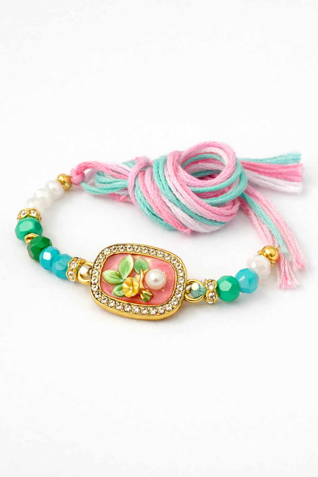 Royal Pearl Floral Rakhi