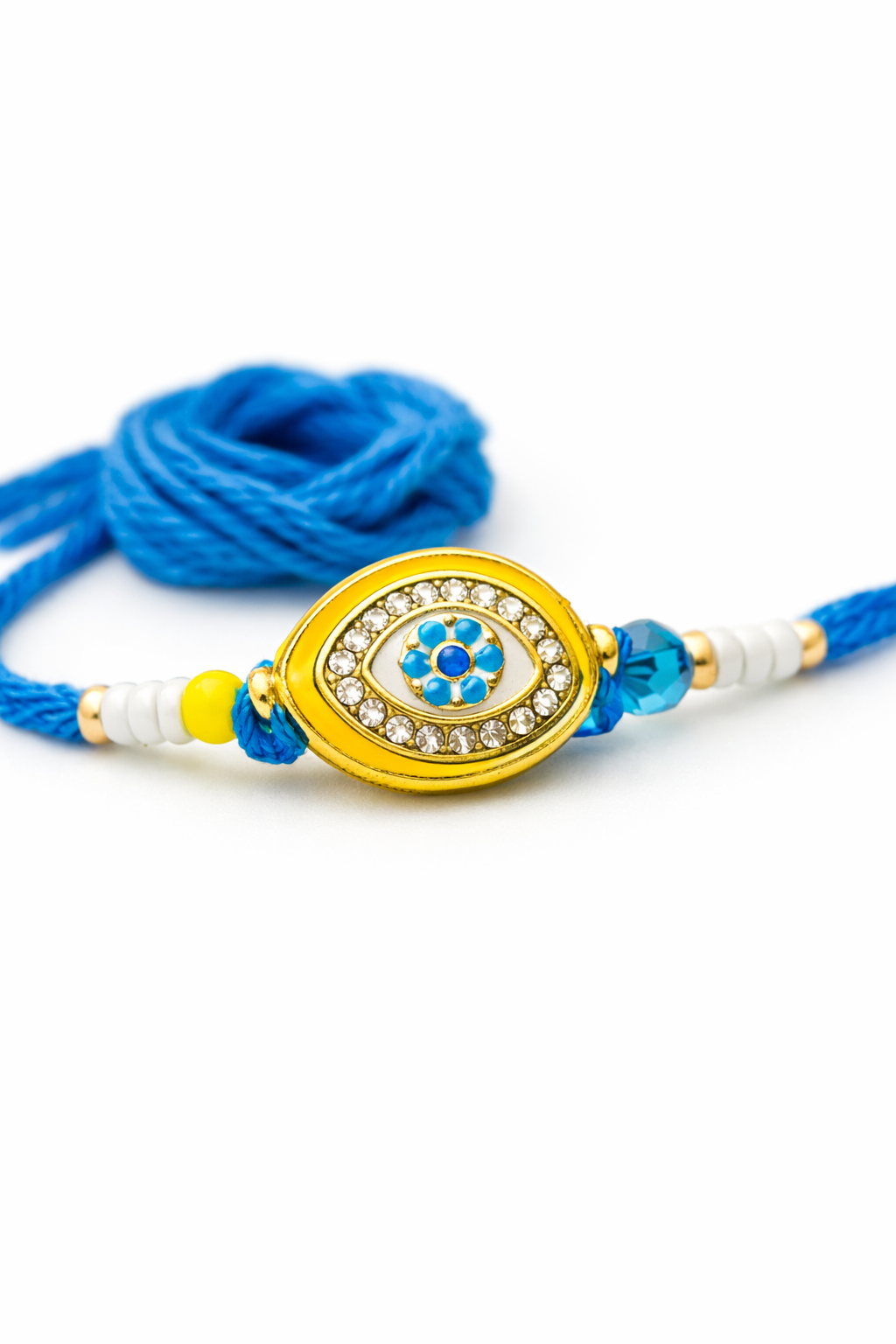 Blue Blossom Stone Rakhi