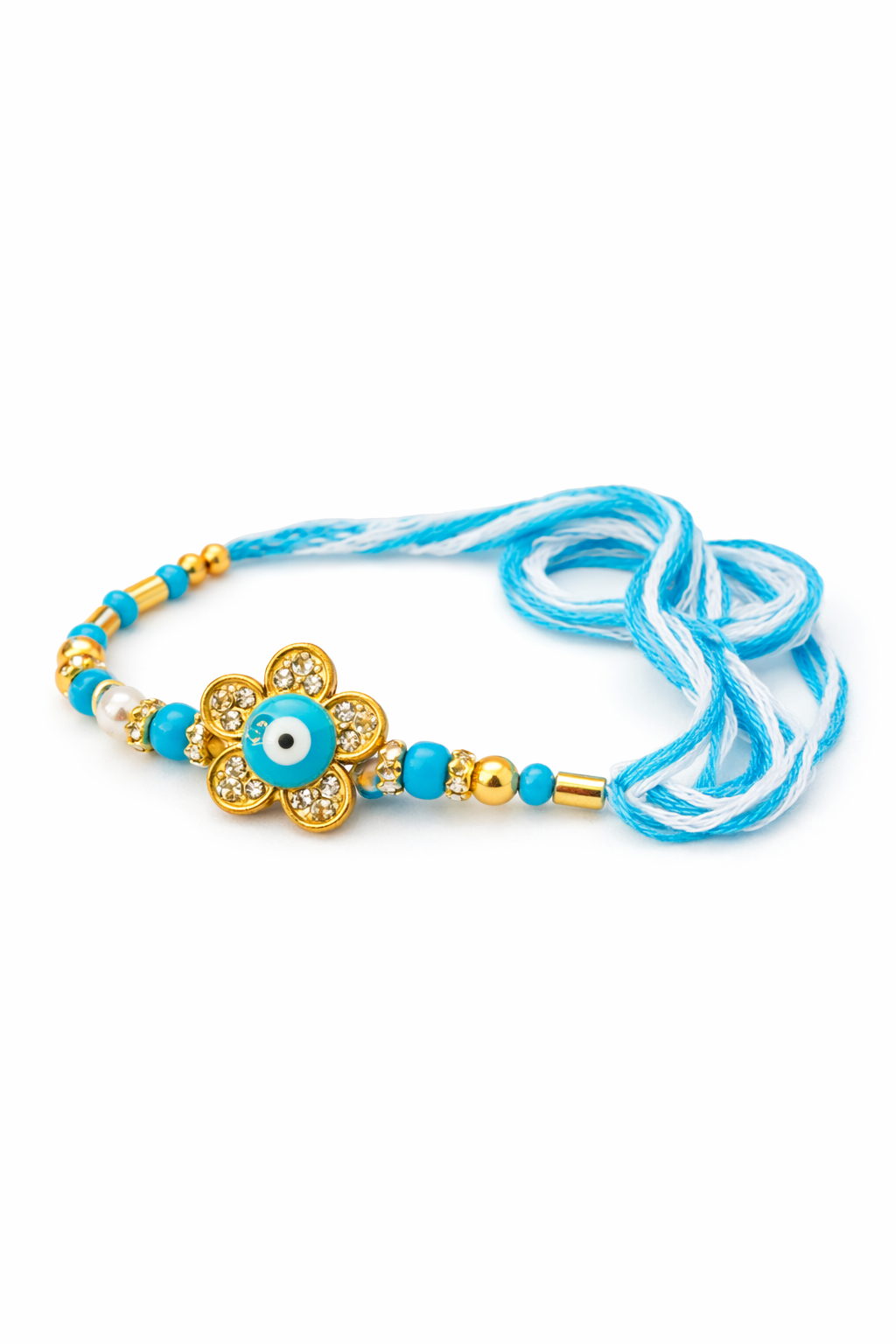 Floral Evil Eye Designer Rakhi