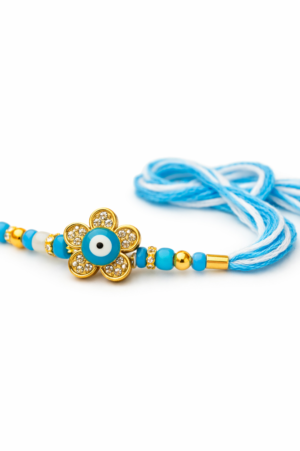 Floral Evil Eye Designer Rakhi