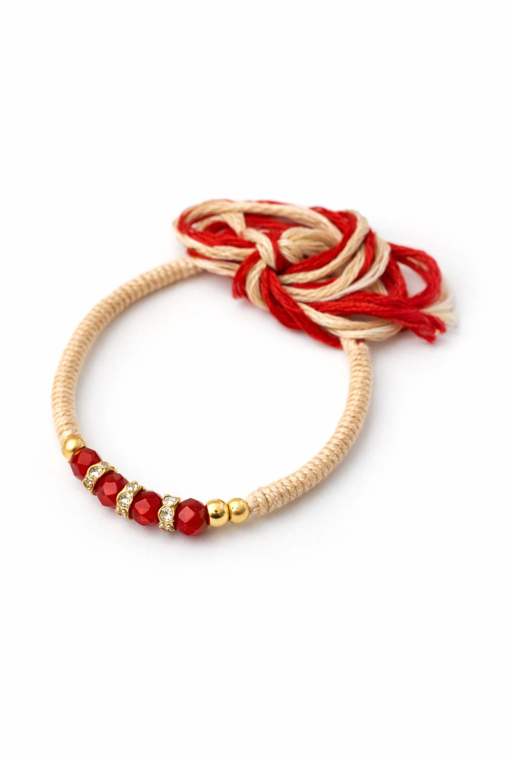 Classic Red Beads Sacred Rakhi
