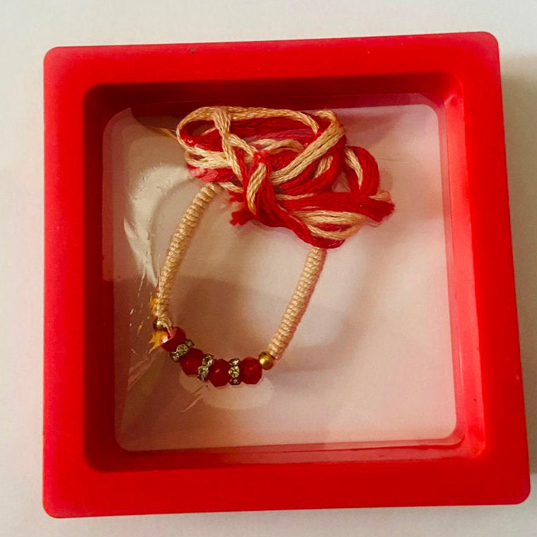 Classic Red Beads Sacred Rakhi