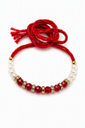 Ruby Crystal Pearl Rakhi