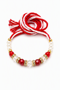 Classic Red Crystal Beads Rakhi