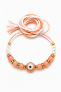 Peach Evil Eye Protection Rakhi