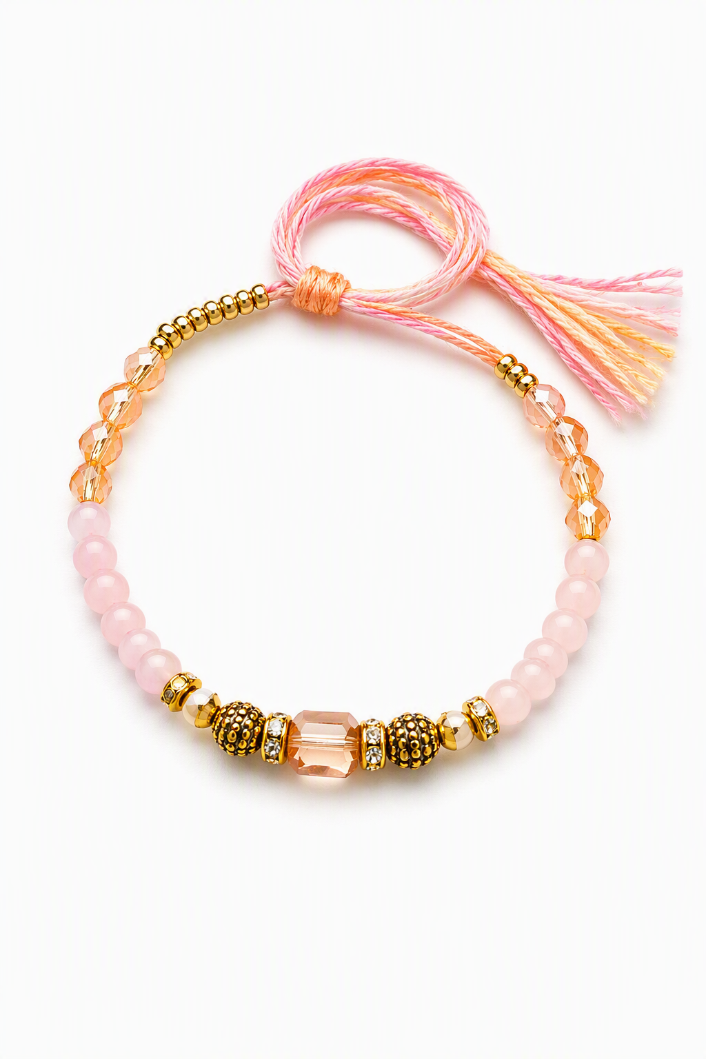 Peach Blush Beaded Rakhi