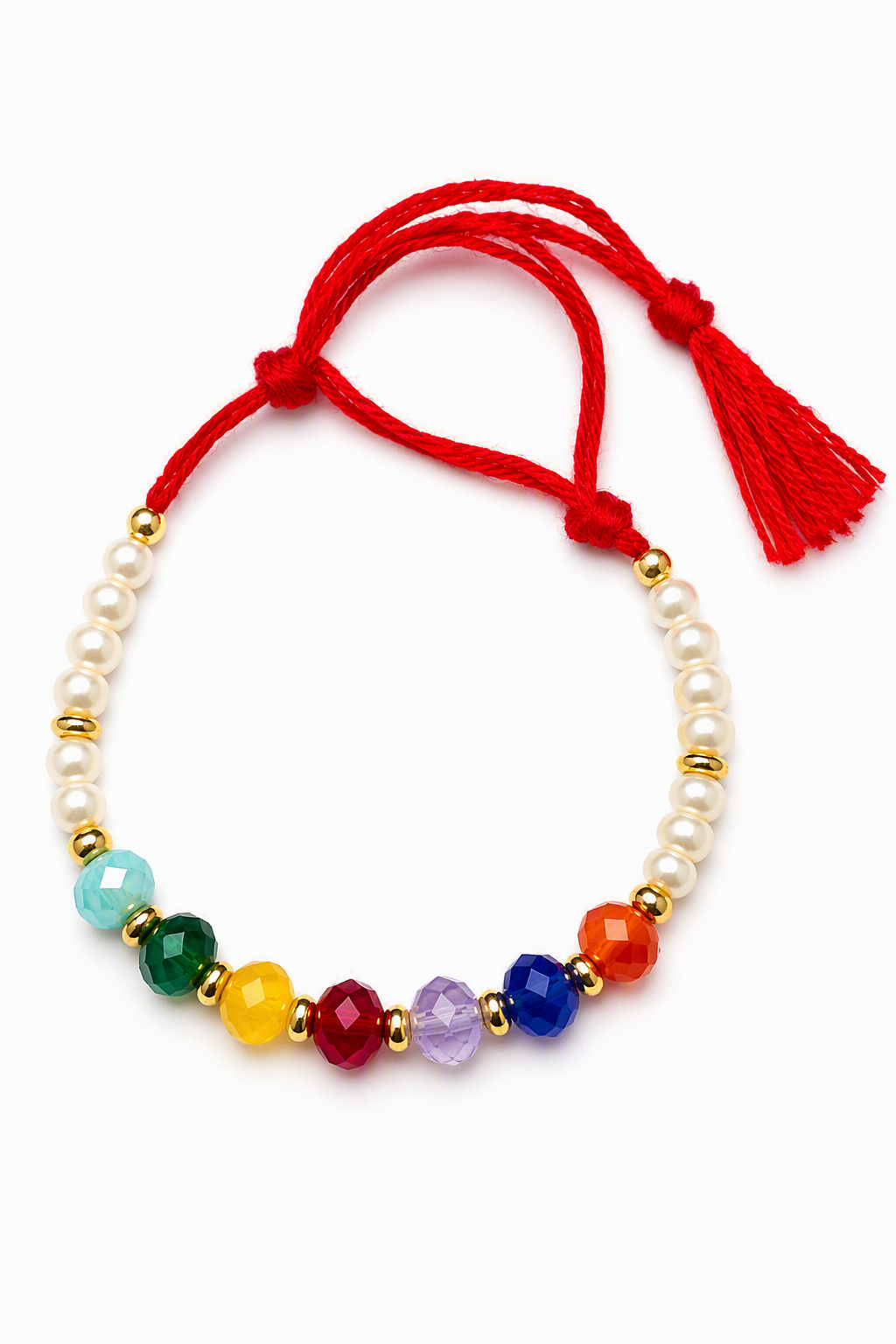 Rainbow Pearl Friendship Rakhi