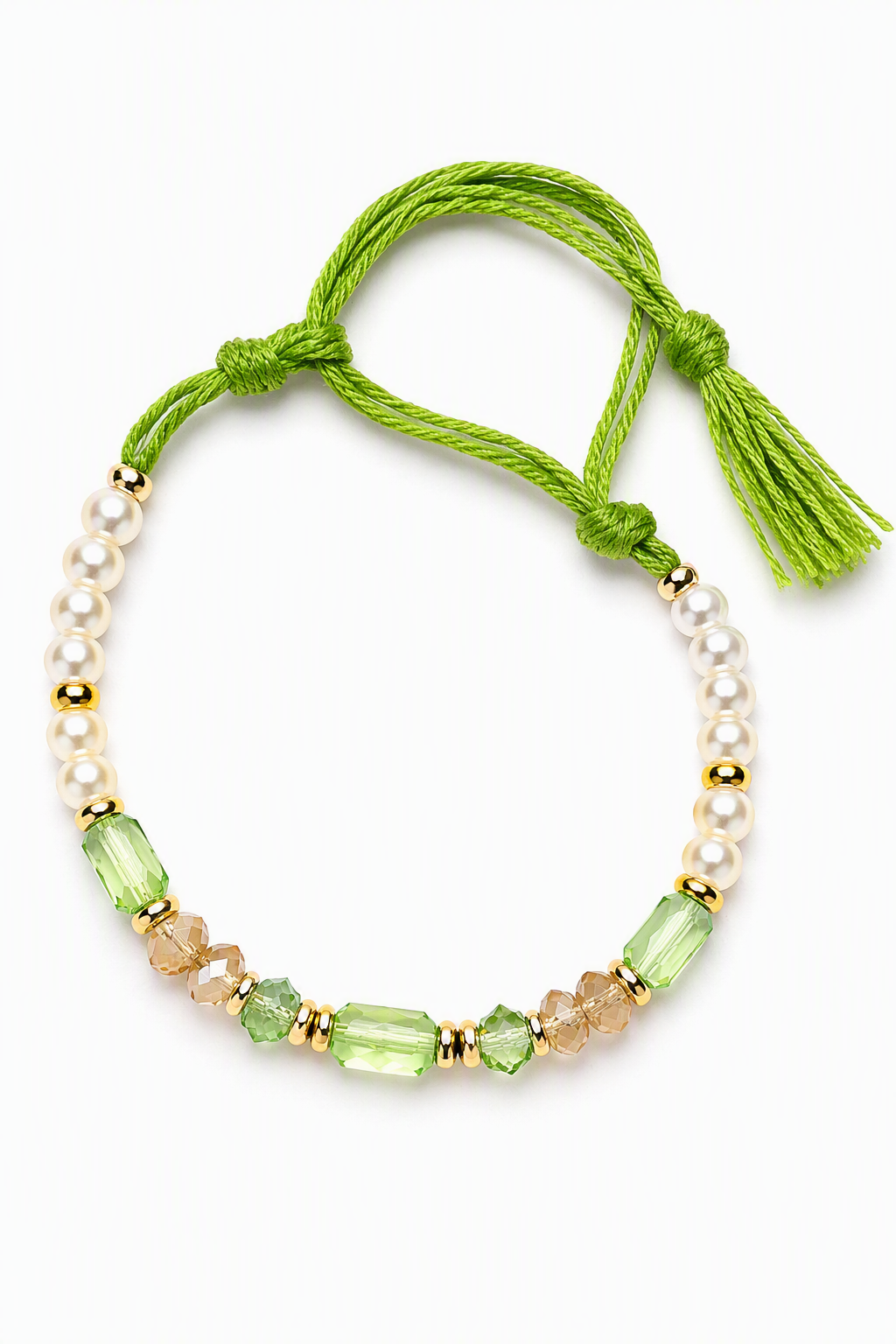 Green Pearl Crystal Beads Rakhi