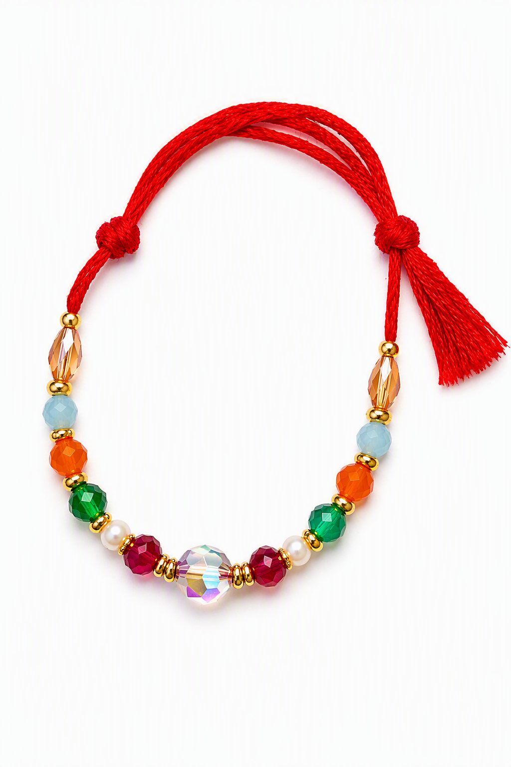 Multicolor Crystal Harmony Rakhi