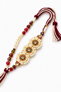 Royal Floral Pearl Designer Rakhi