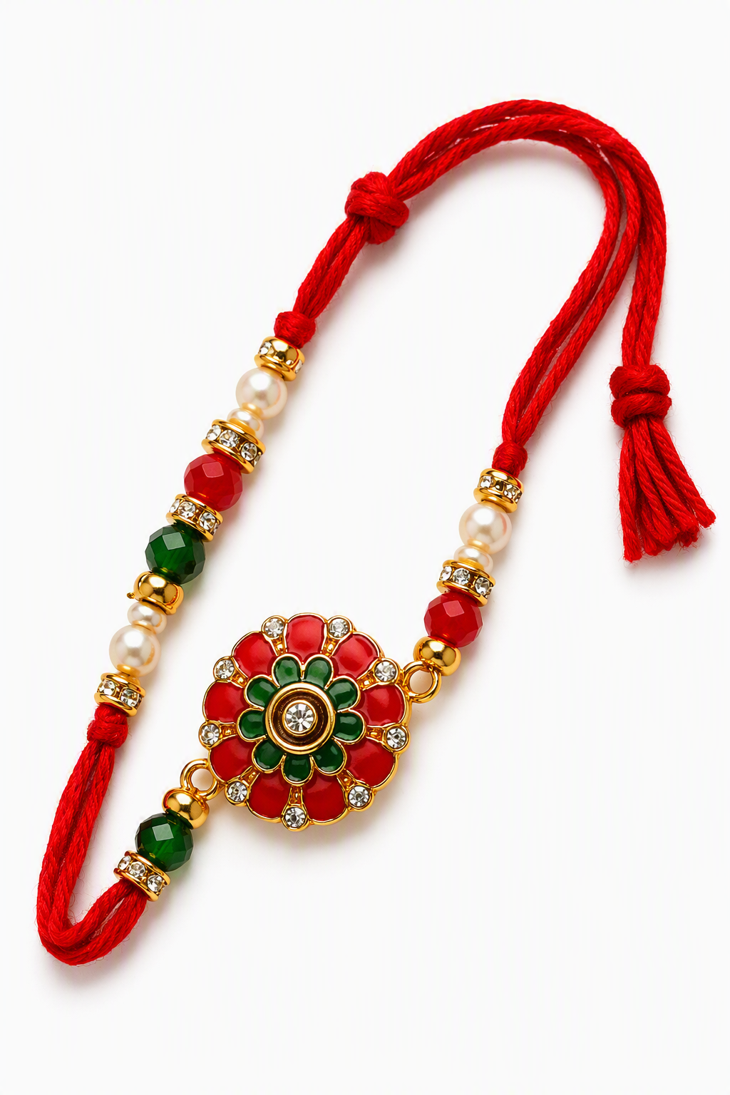 Royal Red Floral Designer Rakhi
