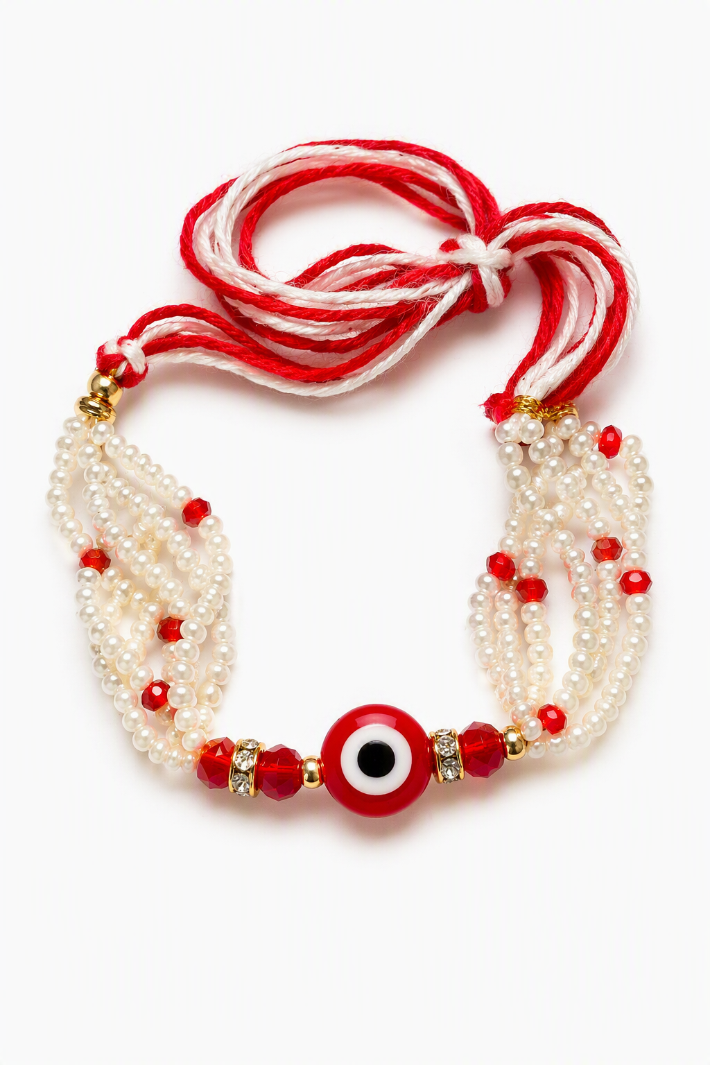 Evil Eye Pearl Handcrafted Rakhi