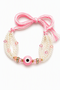 Pink Evil Eye Pearl Rakhi