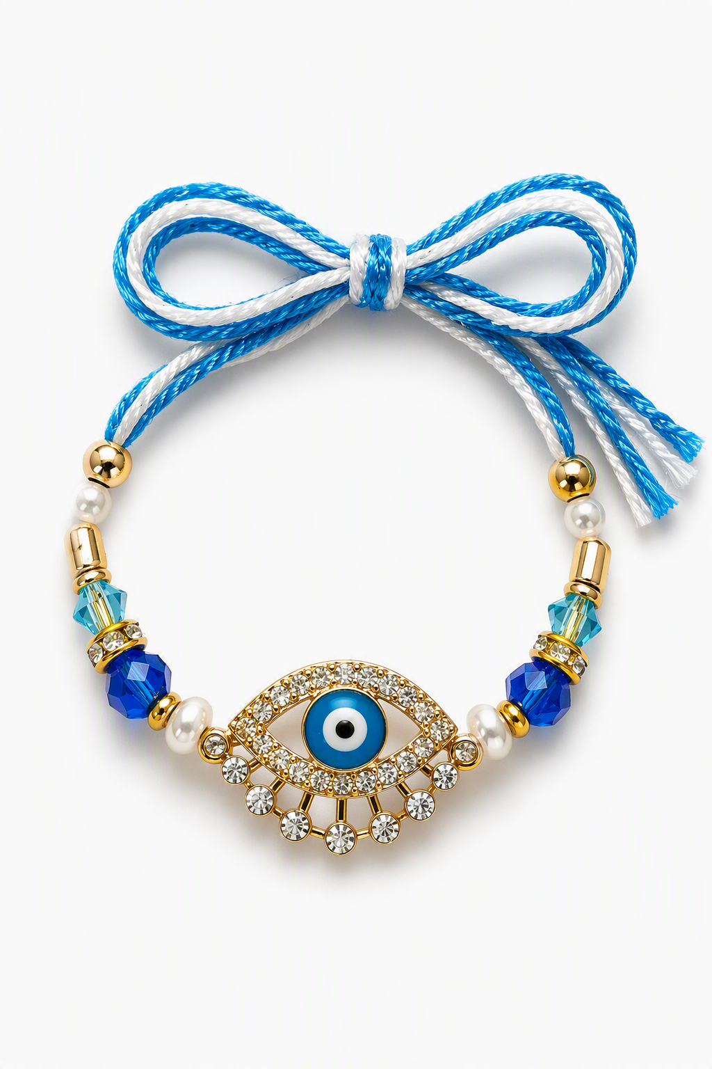 Blue Evil Eye Crystal Rakhi