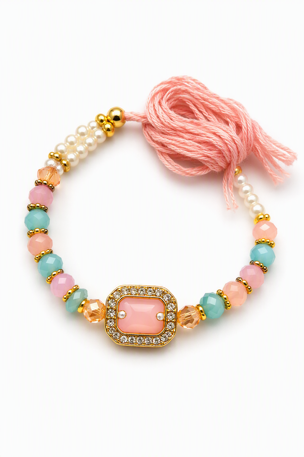 Pastel Princess Crystal Rakhi