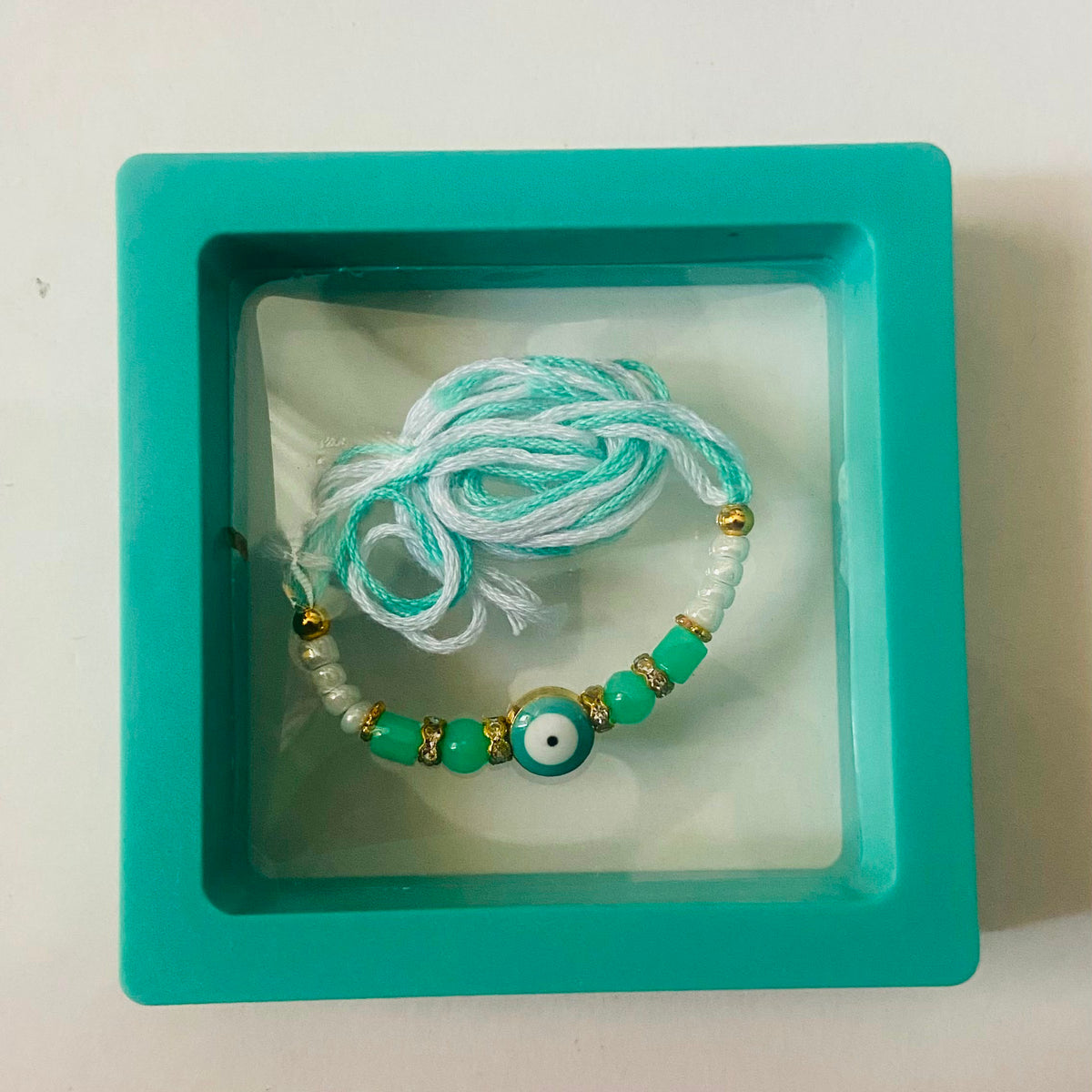 Mint Evil Eye Designer Rakhi