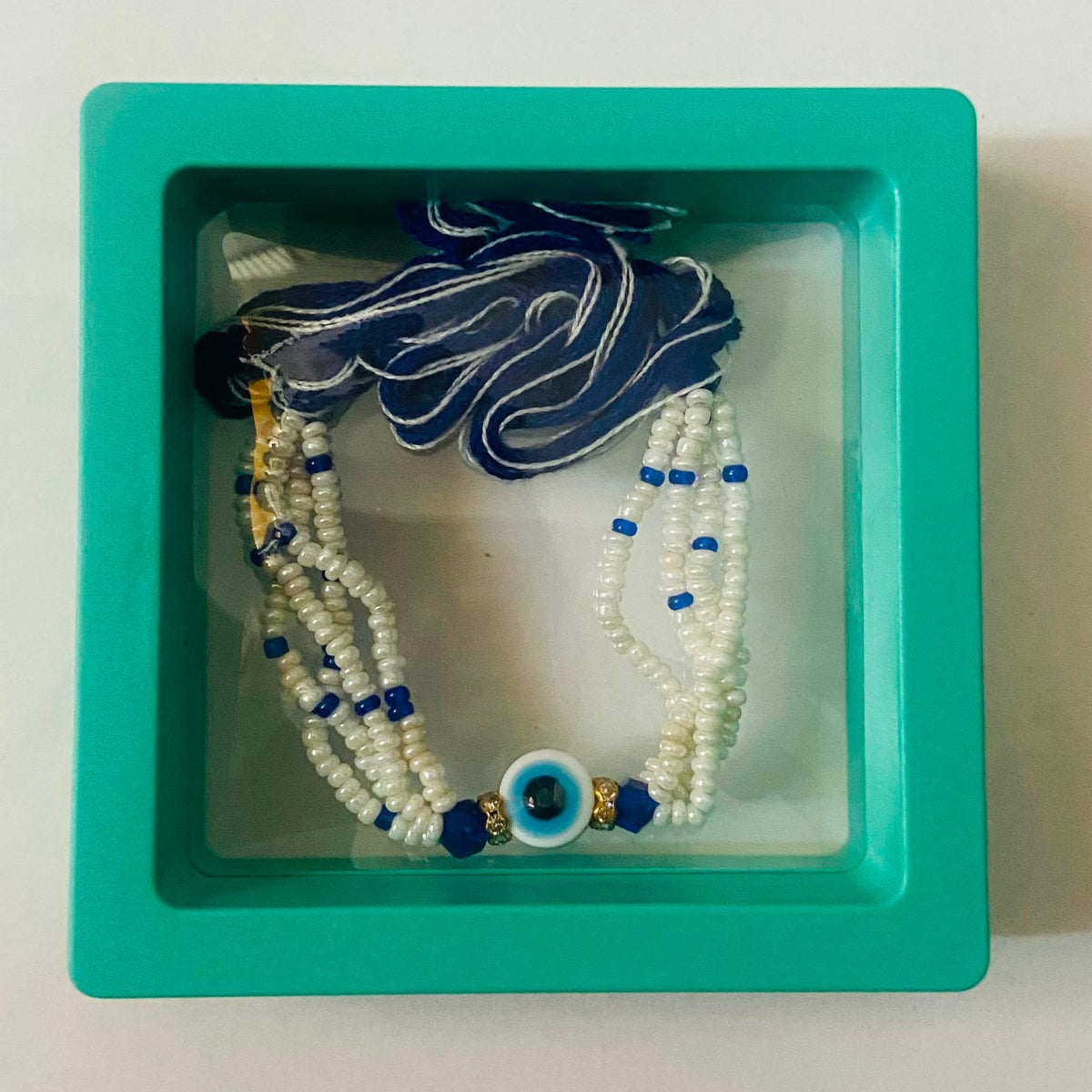 Royal Blue Evil Eye Multistrand Rakhi
