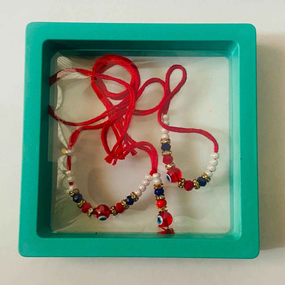 Twin Evil Eye Protection Rakhi Set