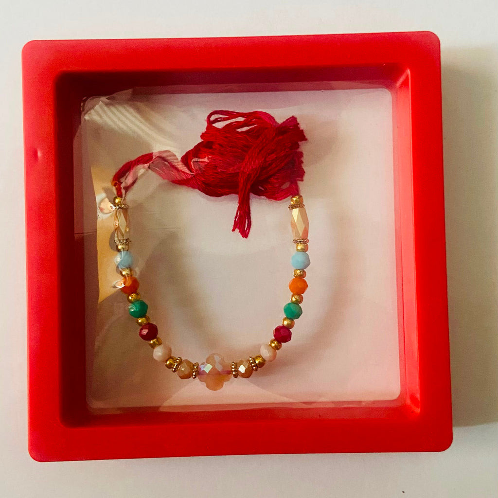 Multicolor Crystal Harmony Rakhi