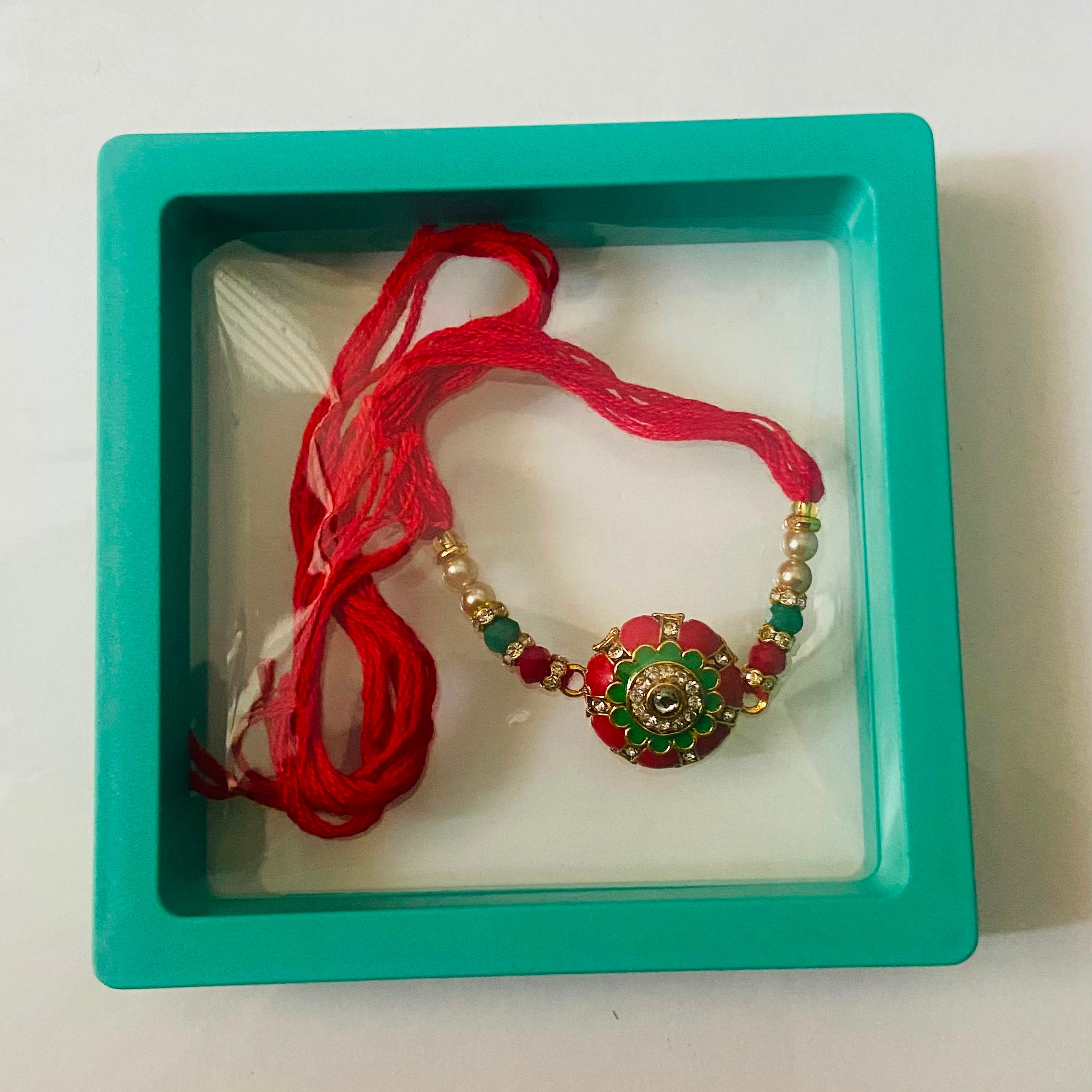 Royal Red Floral Designer Rakhi