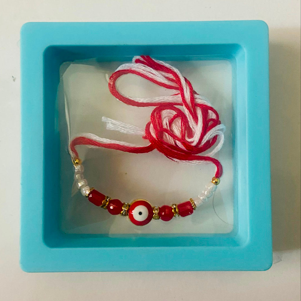 Ruby Red Evil Eye Classic Rakhi