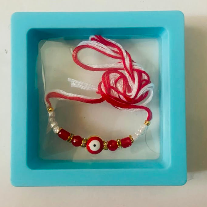 Ruby Evil Eye Traditional Rakhi